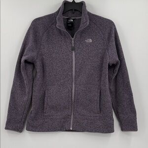 The North Face Heathered Purple Zip-Up Jacket